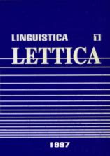 lv linguistica|Žurnāls Linguistica Lettica .